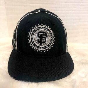 Giants New Era SF Black/Silver CAP HAT Size 7 1/4 57.7cm